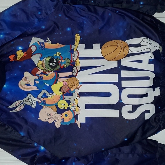 Members Only x Space Jam: A New Legacy Snorkel Bomber Puffer Jacket Size Medium - Picture 4 of 16